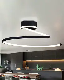 Люстра Goldlux 335722 Diuna LED 1x34W 4000K 4880Lm IP20 чорна - мініатюра 2
