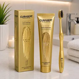 Набір Curasept Gold Whitining Luxury (паста 75 мл + зубна щітка)