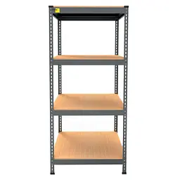 Металевий стелаж Emby Light Series (розмір 1500х900x600мм) 4 полиці ДСП до 100кг Чорний - мініатюра 2