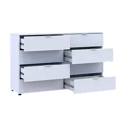 Комод Doros Рон 8 Білий 8 Шухлядок 130х38х81 (41516172) - мініатюра 6