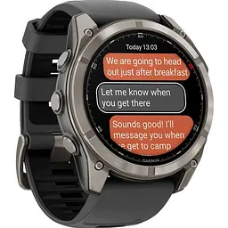 Смарт-годинник Garmin Fenix 8 Pro AMOLED Sapphire 51mm Carbon Gray DLC Titanium with Graphite/Black Silicone Band (010-03199-11) [145031] - мініатюра 3