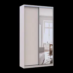 Шафа купе Doros Сіті Лайт Кашемір 1 ДСП / 1 дзеркало 120х45х225 (80736338) - мініатюра 3
