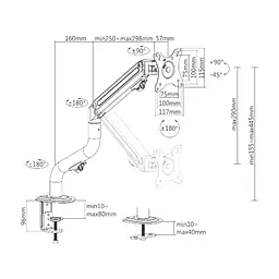 Кронштейн Brateck LDT71-C012N - мініатюра 6
