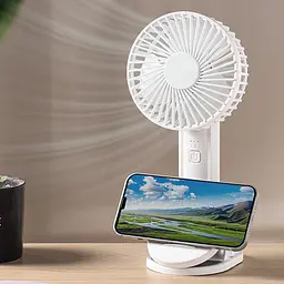 Портативний вентилятор K37 з затискачем 2000mAh White - мініатюра 5