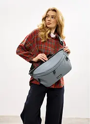 Жіноча cумка-бананка під ноутбук Sambag Urban Laptop блакитна 46 × 26 см (51411010) - мініатюра 5