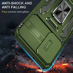 Ударостійкий чохол Camshield Army Ring для Samsung Galaxy S20 FE Оливковий / Army Green - мініатюра 4