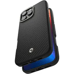 Карбоновий чохол Spigen Enzo Aramid Black Natural для iPhone 16 Pro (ACS08508) - мініатюра 4