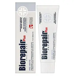 Зубна паста Biorepair PRO White Plus, 75 мл — Відбілювання та Відновлення емалі (200 мг/г microRepair®) - мініатюра 2