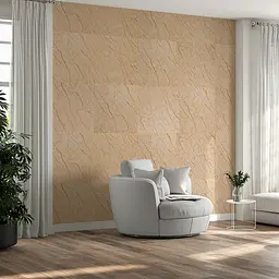 Декоративна плита ПВХ Sticker Wall SW-00001618 Бежевий мармур 600х600х3мм - мініатюра 6