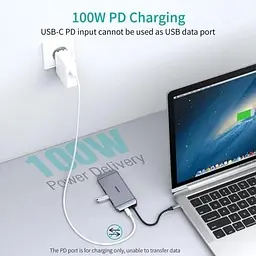 USB-Хаб Choetech USB-ХАБ USB Type-C 9-в-1 (HUB-M15-GY) - мініатюра 6