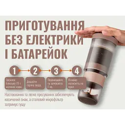 Портативна кавоварка-прес Wacaco Prestina, механічна, для меленої кави, рожева - мініатюра 10