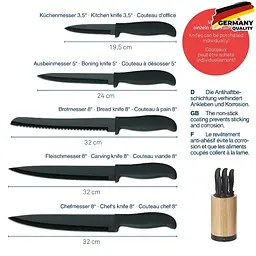 Набір ножів Kela Acida 6 предметів бежевий (11283) - мініатюра 2