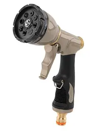 Пістолет для поливу Bradas BLACK LINE, 8-функціональний, металевий AQUA LUX SOFT (ECO-506M)