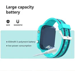 Дитячий наручний розумний годинник Smart Baby Watch LT21 з GPS Синій - мініатюра 8