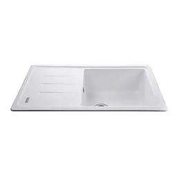Гранітна мийка Globus Lux Lugano білий 780x435мм А0007, Білий - мініатюра 5