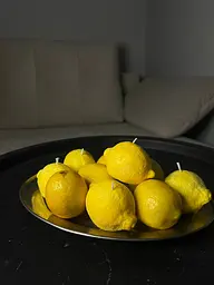 Ароматна свічка з пальмового воску у формі лимона - мініатюра 3
