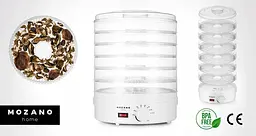 Сушка для овочів та фруктів Mozano Food Dehydrator white - мініатюра 8