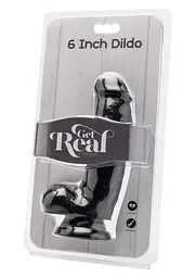 Реалістичний фалоімітатор Get Real ToyJoy 17 см чорний - мініатюра 3