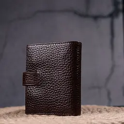 Чоловічий шкіряний невеликий гаманець KARYA 21389 коричневий - мініатюра 9