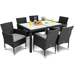 Садові меблі Di Volio VERONA 6+1 чорна