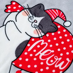 Плед Love You флісовий велсофт Новорічні котики ly9136 150x200 см - мініатюра 3