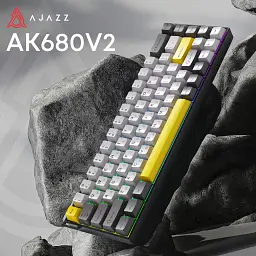 Клавіатура Ajazz AK680 V2 Ice Island Magnetic Switch USB UA Black/Gray/Yellow (AK680-V2-I-BGY) - мініатюра 4