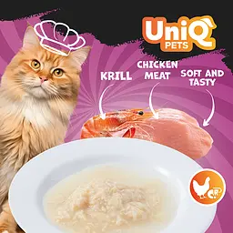 Смачний суп для кішок UNIQ PETS CAT WET FOOD ROYAL CHICKEN з куркою та крилем, 30 г - мініатюра 7