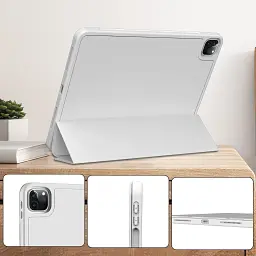 Чохол-книжка BeCover Tri Fold Soft TPU з кріпленням Apple Pencil для Apple iPad Pro 11 2020/2021/2022 Gray (711111) - мініатюра 3