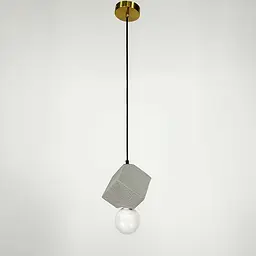 Підвіс Truzzo Quadro із сірим бетонним плафоном Line.F MJ 168/1 GR - мініатюра 11