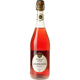 Вино ігристе Borgo Sole Lambrusco Dell`Emilia IGT Sweet Rosé, 8%, 0,75 л (AT1B003)