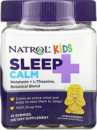 Нормалізація сну для дітей з 4 років Natrol Sleep + Calm 60 жев конф полуниця