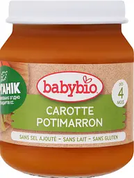 Пюре органическое Babybio из моркови и китайской тыквы, 130 г