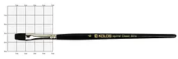 Пензель білка плоска Classic 3016 № 6 коротка ручка KOLOS (4823064904970) - мініатюра 2
