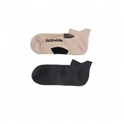 Носки Naturehike NH21FS014 низкие 2 пары, L, бежевые, черные