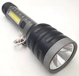 Ручний LED ліхтар 5W+COB акумуляторний кемпінговий ліхтарик з боковим COB світильником 4 режими роботи USB заряджання Ranchi RC-22058