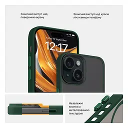 Чехол для Apple iPhone 14, Uniq MagCase, зеленый, противоударный, панель-накладка с MagSafe, ударопрочный TPU+PC, с магнитом MagSafe, поддержка полноценной беспроводной зарядки, ArmorStandart (ARM75324) - мініатюра 3