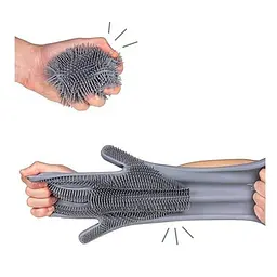 Силіконові рукавички Better Glove універсальні з ворсинками-щітками - мініатюра 2