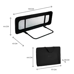 Захисна бар'єрка для ліжка Kinderkraft Guard and Dream Black (KAGUDR00BLK0000) - мініатюра 4
