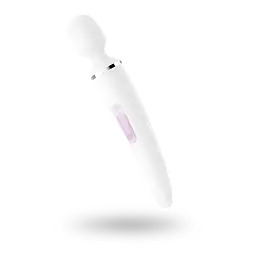 Вібромасажер Satisfyer Wand-er Woman (White/Chrome), водонепроникний, потужний, розмір XXL - мініатюра 2