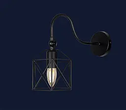 Настінний світильник Levistella 756WPR101F3-1 BK, E27, 60W, чорний метал, стиль лофт - мініатюра 2
