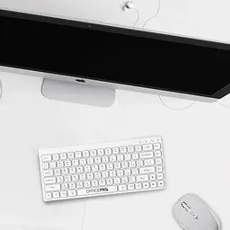 Клавіатура OfficePro бездротова біла (SK955W) - мініатюра 7