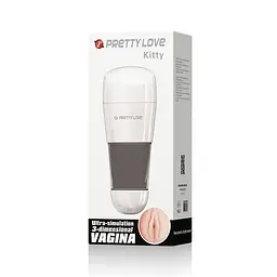 Мастурбатор Pretty Love Kitty Mouth Flesh, 20.5 см (тілесний) - мініатюра 8