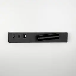 Чорне бра з поворотним спотом справа + розʼєм USB Line F Арт. WJ 028/2 L BK (лівий)  - мініатюра 7