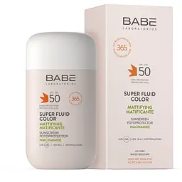 Сонцезахисний флюїд для обличчя BB з тонуючим ефектом Babe Laboratorios Sun Protection SPF 50, 50 мл (8436571631114)
