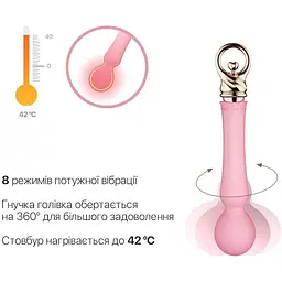 Вібромасажер із підігрівом Zalo Sweet Magic Confidence Wand Fairy Pink - мініатюра 5