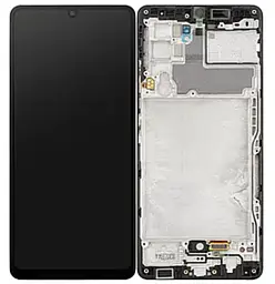 Дисплей Samsung A736 Galaxy A73 5G OLED (Small LCD) чорний + рамка сіра