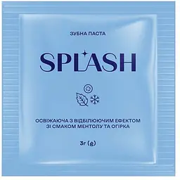 Зубна паста Splash мініатюра освіжаюча з відбілюючим ефектом зі смаком ментолу та огірка