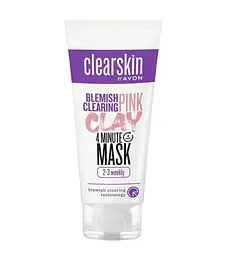 Маска для обличчя Avon Clearskin Pink Clay Mask з рожевою глиною, проти чорних крапок, 75 мл (494693424) - мініатюра 1