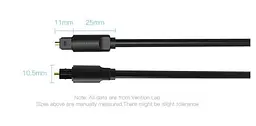 Аудіо-кабель Vention Toslink - Toslink (M/M), 2 м, Black (BAEBH) - мініатюра 2