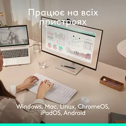 Мишка Logitech Signature Comfort Plus M850L Wireless/USB-C Off-White (910-007716) - мініатюра 10
